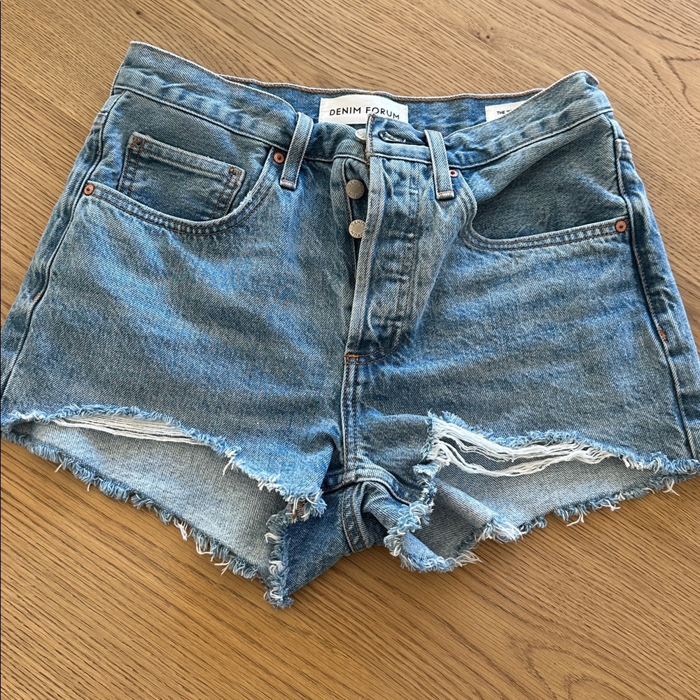 Denim Forum Classic Blue Cutoff Shorts